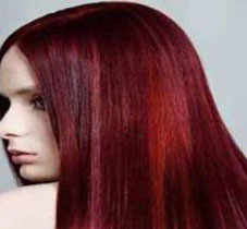 رنگ مو با تن قرمز